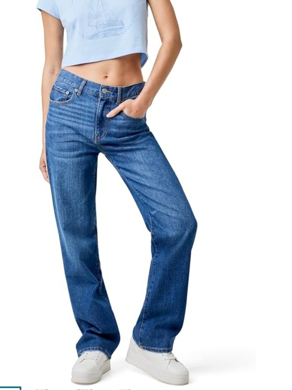 Boyfriend Jeans — Light Blue Slouchy Fit by